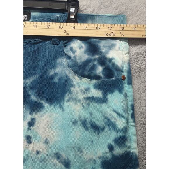 Legendary Status Mens Designer Straight Skinny Smoke Blue Wash Jeans - Picture 3 of 7